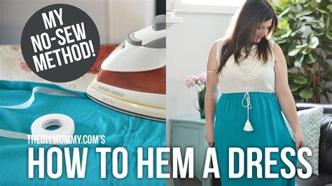how to hem a dress without sewing.